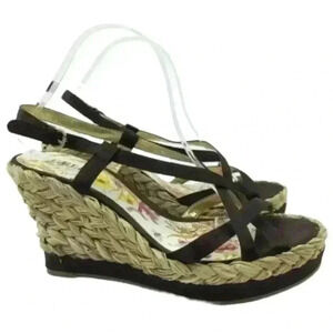 New Guess Wedges Size 9 Gwfabienne Straw Strappy